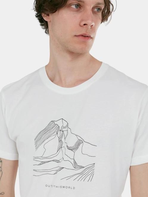 tricou cu maneci scurte pt. barbati Fundango Mountain Graphic-T alb 6