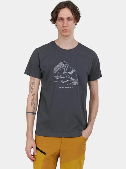 tricou cu maneci scurte pt. barbati Fundango Mountain Graphic-T gri 2