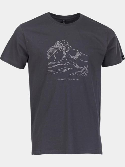 tricou cu maneci scurte pt. barbati Fundango Mountain Graphic-T gri 8