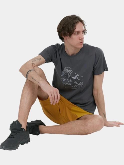 tricou cu maneci scurte pt. barbati Fundango Mountain Graphic-T gri 5