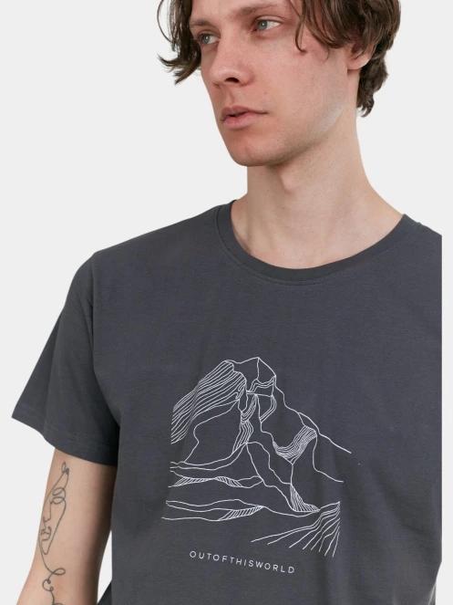 tricou cu maneci scurte pt. barbati Fundango Mountain Graphic-T gri 6
