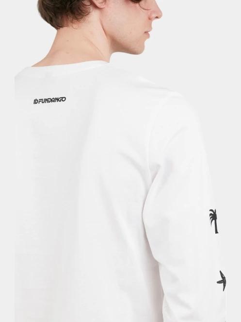 tricou cu maneci lungi pt. barbati Fundango Essential Graphic Long-T alb 8