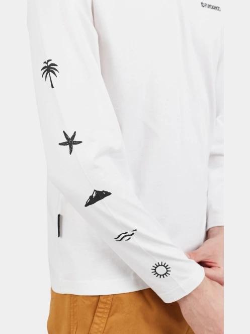 tricou cu maneci lungi pt. barbati Fundango Essential Graphic Long-T alb 9