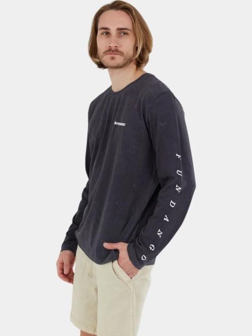 tricou cu maneci lungi pt. barbati Fundango Essential Graphic Long-T negru 2