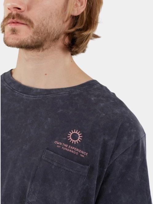tricou cu maneci scurte pt. barbati Fundango Dane Surf Pocket-T negru 7