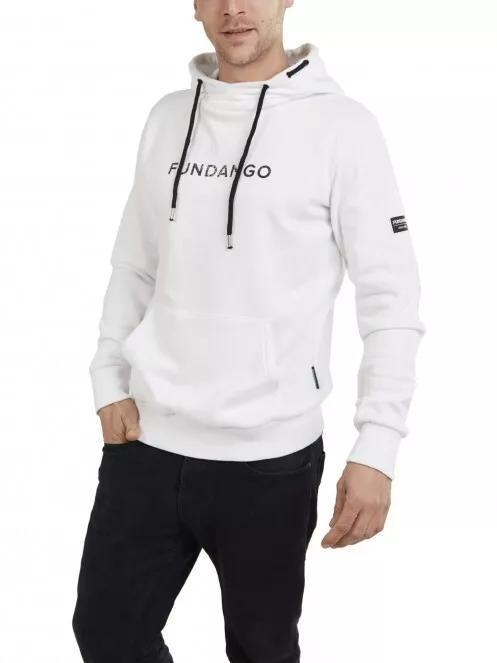 pulover cu gluga pt. barbati Fundango Hoover Hooded sweatshirt alb 2