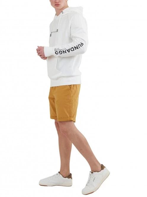 pulover cu gluga pt. barbati Fundango Talis Hooded Sweatshirt alb 4