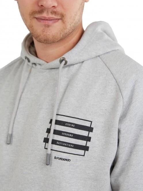 pulover cu gluga pt. barbati Fundango Talis Hooded Sweatshirt alb 5