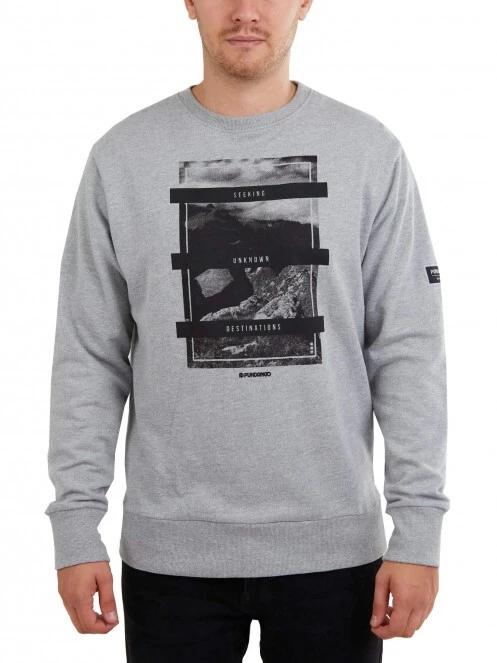 pulover pt. barbati Fundango Warren Sweatshirt gri 2