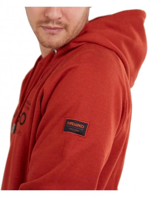 pulover cu gluga pt. barbati Fundango Dixon Hooded Sweatshirt portocaliu 5