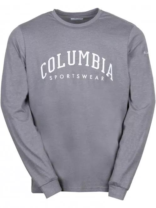 tricou cu maneci lungi pt. barbati Columbia Csc Seasonal Logo LS Tee gri 2