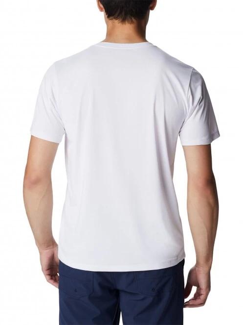 tricou pentru sport, cu maneci scurte pt. barbati Columbia Columbia Hike Graphic SS Tee alb 4