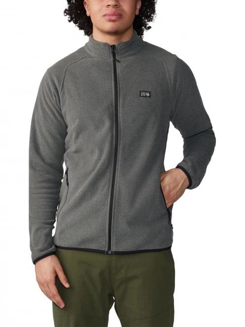 pulover polar pt. barbati Mountain Hardwear Microchill Full Zip Jacket gri 2