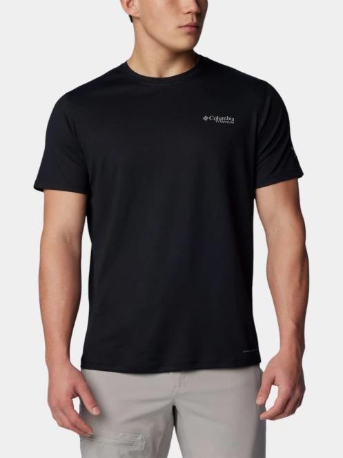 tricou pentru sport, cu maneci scurte pt. barbati Columbia Summit Valley SS Crew negru 2