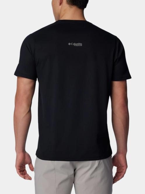 tricou pentru sport, cu maneci scurte pt. barbati Columbia Summit Valley SS Crew negru 4