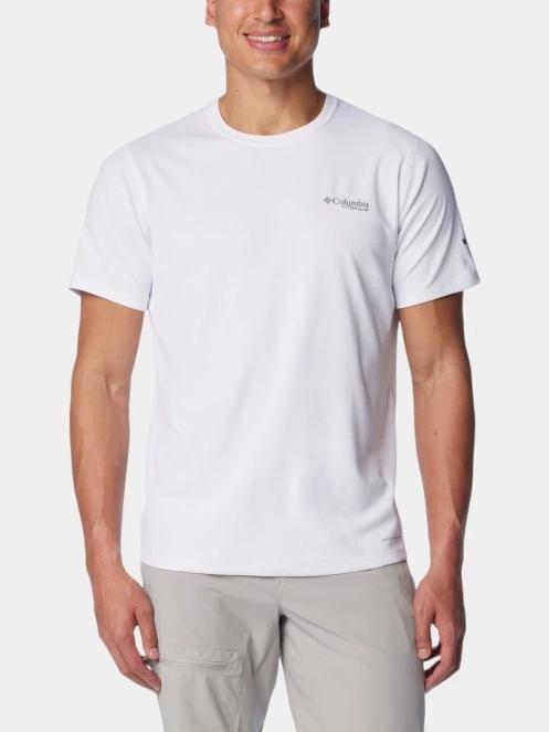 tricou pentru sport, cu maneci scurte pt. barbati Columbia Summit Valley SS Crew alb 2