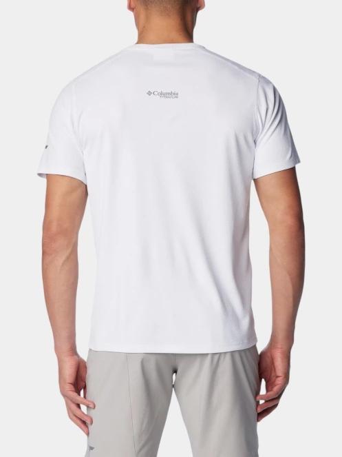 tricou pentru sport, cu maneci scurte pt. barbati Columbia Summit Valley SS Crew alb 4