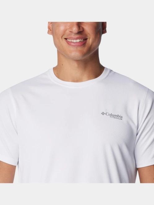 tricou pentru sport, cu maneci scurte pt. barbati Columbia Summit Valley SS Crew alb 5