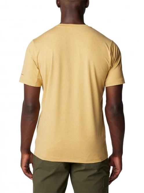 tricou pentru sport, cu maneci scurte pt. barbati Columbia Tech Trail Crew Neck II galben 4