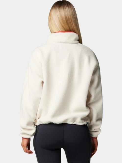pulover polar pt. femei Columbia Helvetia II Cropped Half Snap Fleece rosu 4