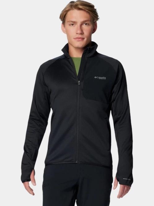 pulover polar pt. barbati Columbia Triple Canyon Grid Fleece Full Zip II negru 2