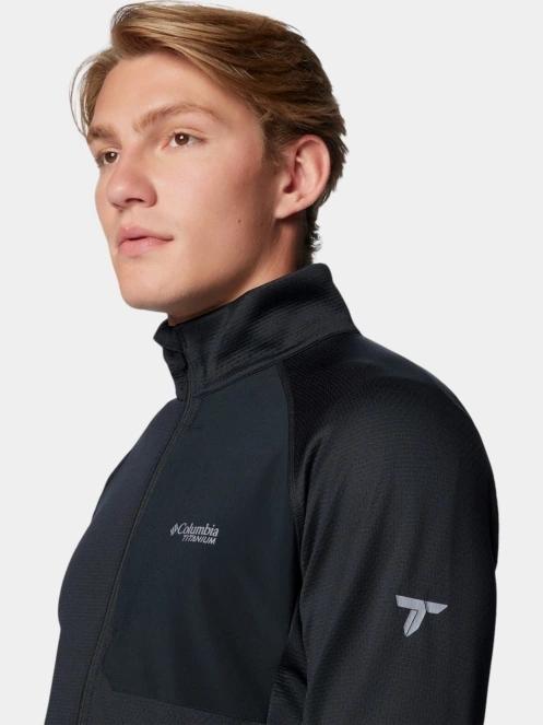 pulover polar pt. barbati Columbia Triple Canyon Grid Fleece Full Zip II negru 6