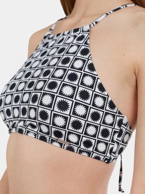 sutien bikini pt. femei Fundango Hogg High Neck Top negru 4