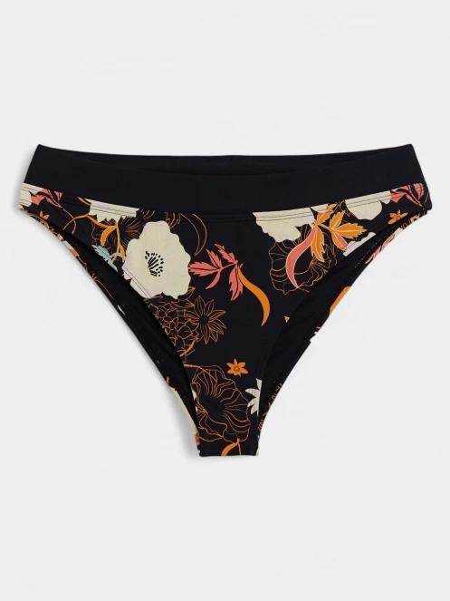 chiloti bikini pt. femei Fundango Sahara Mid Waist Full Bottom negru 6