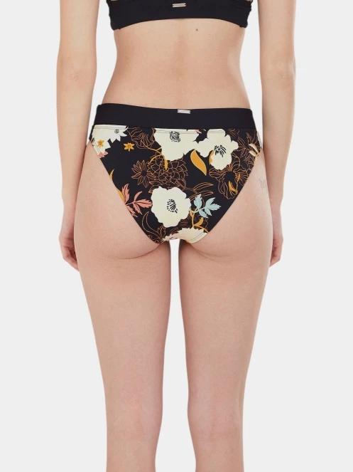 chiloti bikini pt. femei Fundango Sahara Mid Waist Full Bottom negru 3