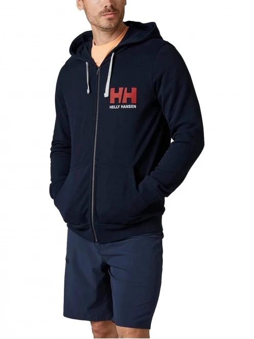 pulover cu gluga pt. barbati Helly Hansen Hh Logo Full Zip Hoodie albastru inchis 2