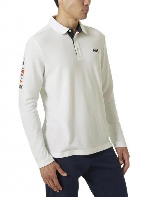 tricou cu guler pt. barbati Helly Hansen Skagerrak Quickdry Rugger alb 2