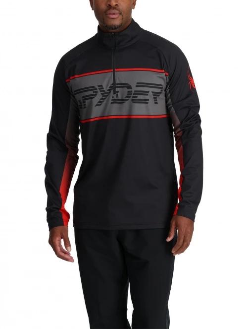 pulover pt. barbati Spyder Paramount 1/2 Zip negru 2