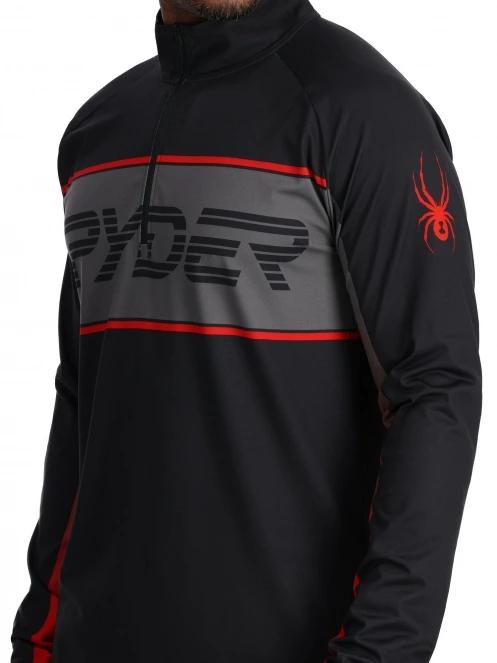 pulover pt. barbati Spyder Paramount 1/2 Zip negru 6
