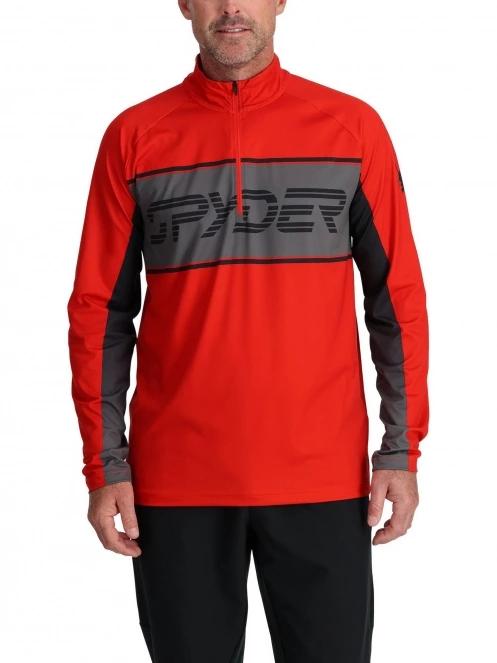pulover pt. barbati Spyder Paramount 1/2 Zip rosu 2