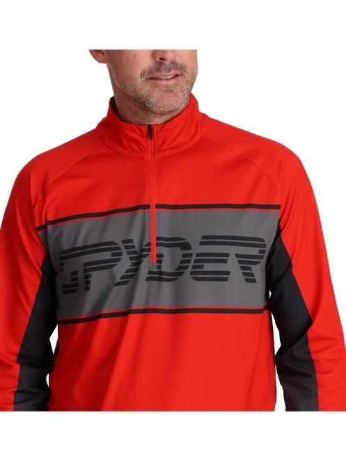 pulover pt. barbati Spyder Paramount 1/2 Zip rosu 4