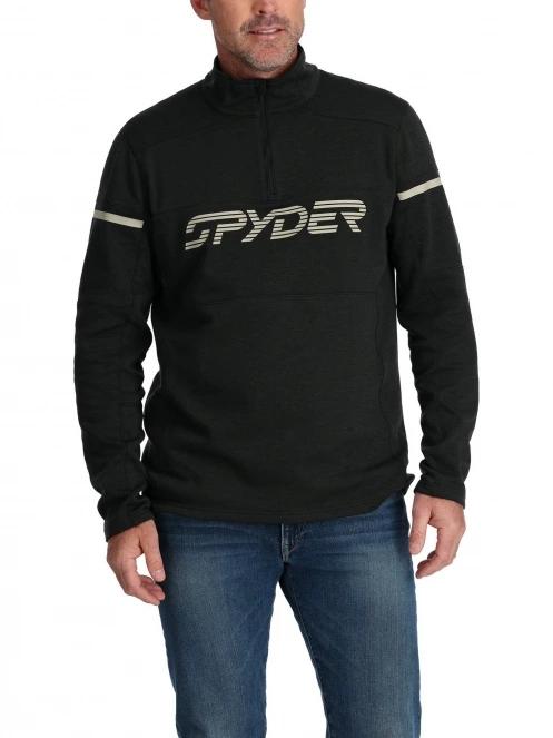 pulover polar pt. barbati Spyder Speed Fleece 1/2 Zip negru 2