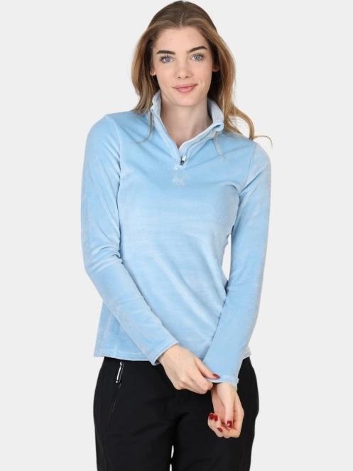 pulover polar pt. femei Spyder Shimmer Bug 1/2 Zip albastru deschis 2