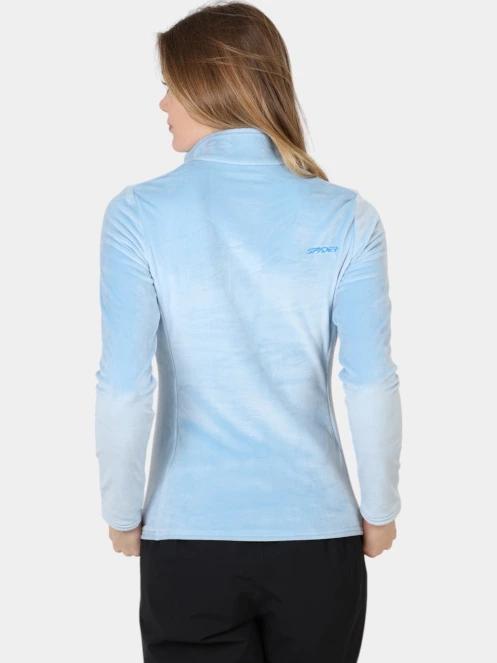 pulover polar pt. femei Spyder Shimmer Bug 1/2 Zip albastru deschis 4