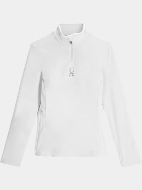 pulover polar pt. femei Spyder Shimmer Bug 1/2 Zip alb 7