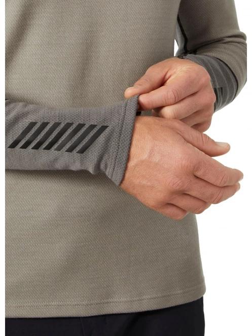 top lenjerie de corp pt. barbati Helly Hansen Lifa Merino Midweight 1/2 Zip gri 5