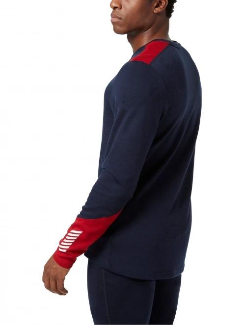 top lenjerie de corp pt. barbati Helly Hansen Lifa Merino Midweight Crew albastru inchis 3
