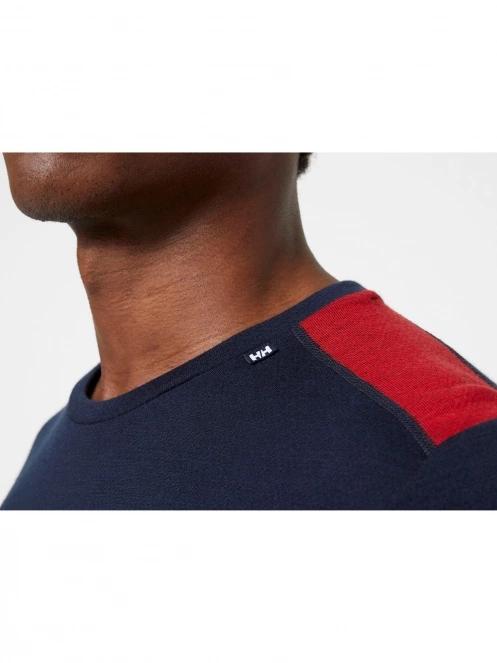 top lenjerie de corp pt. barbati Helly Hansen Lifa Merino Midweight Crew albastru inchis 4