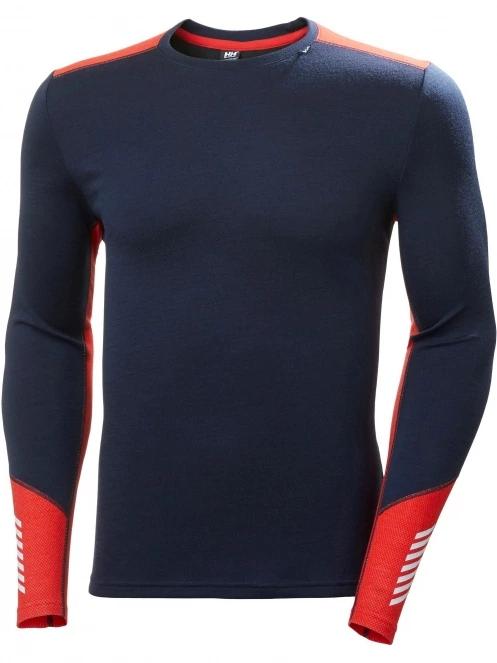 top lenjerie de corp pt. barbati Helly Hansen Lifa Merino Midweight Crew albastru inchis 6