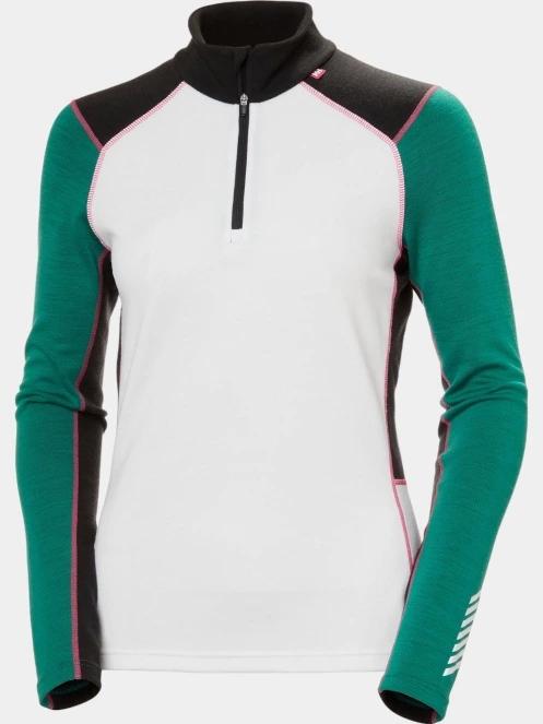 top lenjerie de corp pt. femei Helly Hansen W Lifa Merino Midw 1/2 Zip alb 6