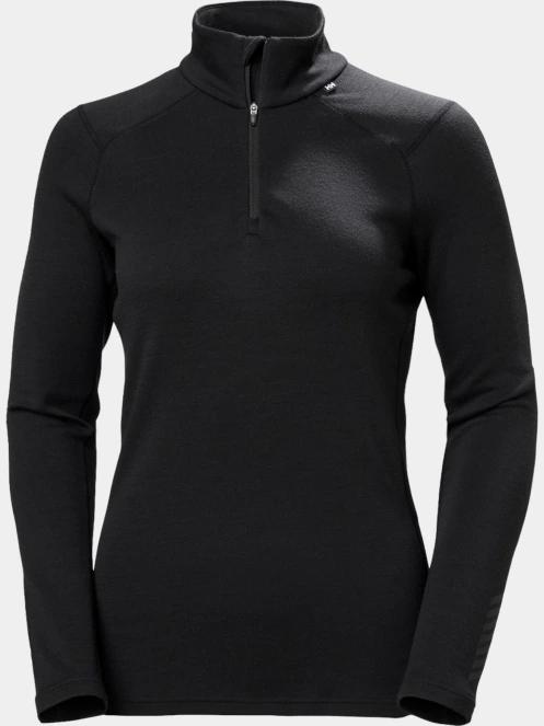 top lenjerie de corp pt. femei Helly Hansen W Lifa Merino Midw 1/2 Zip negru 2