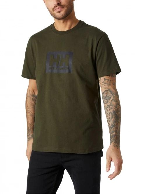 tricou cu maneci scurte pt. barbati Helly Hansen Hh Box T oliv 2