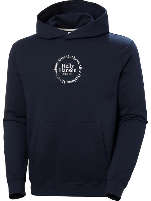 pulover cu gluga pt. barbati Helly Hansen Core Graphic Sweat Hoodie albastru inchis 5