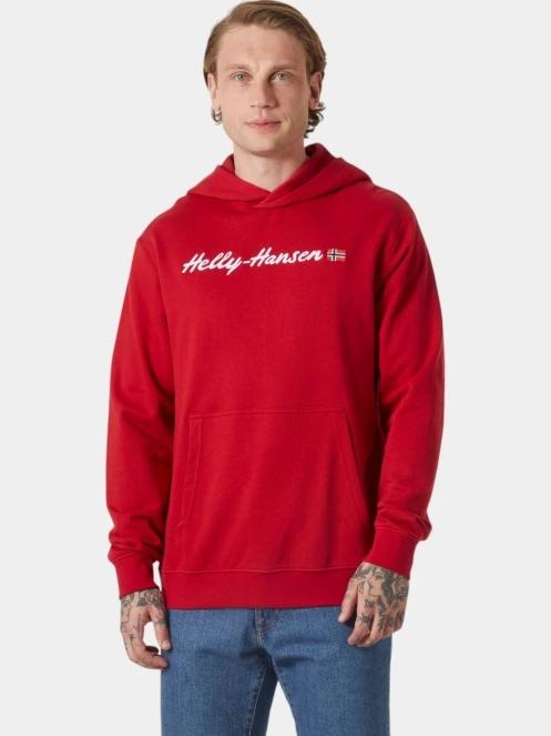 pulover cu gluga pt. barbati Helly Hansen Core Graphic Sweat Hoodie rosu 2