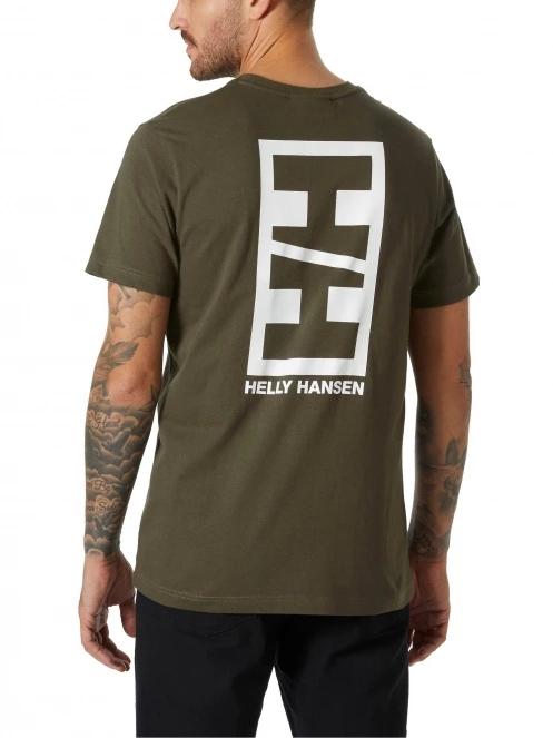 tricou cu maneci scurte pt. barbati Helly Hansen Core Graphic T oliv 3