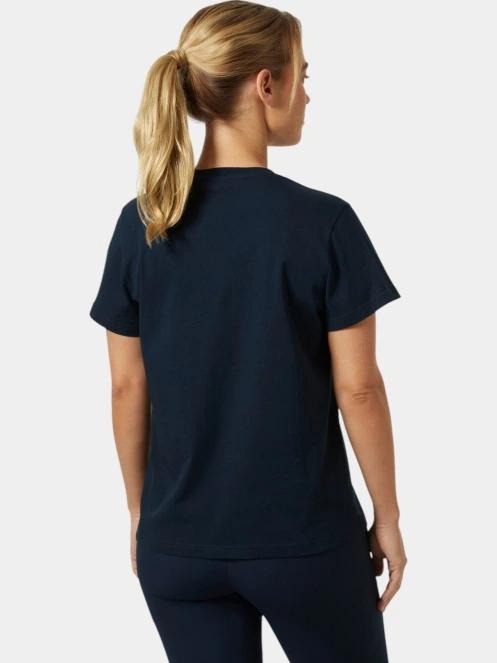 tricou cu maneci scurte pt. femei Helly Hansen W Hh Logo T-Shirt 3.0 albastru inchis 3